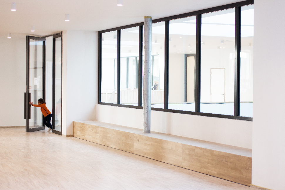 Lucerna college Anderlecht, Meyvaert, brandwerende beglazing, compartimentering