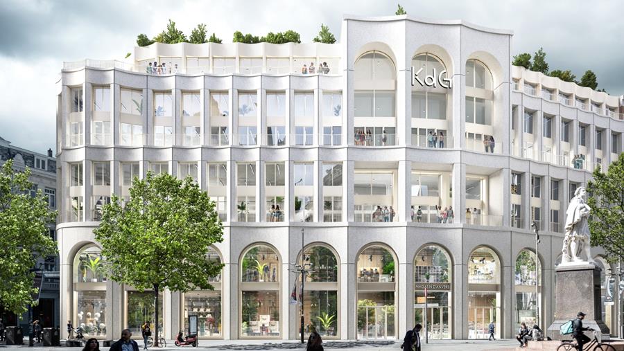 Duurzame campus en prestigieus retailcomplex in hartje Antwerpen