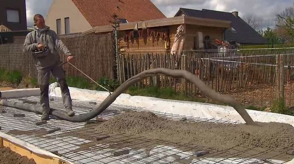 storten betonplaat