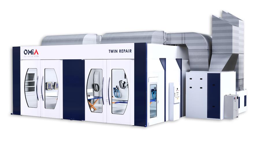 Twin Repair, de spuitcabine met twee werkzones
