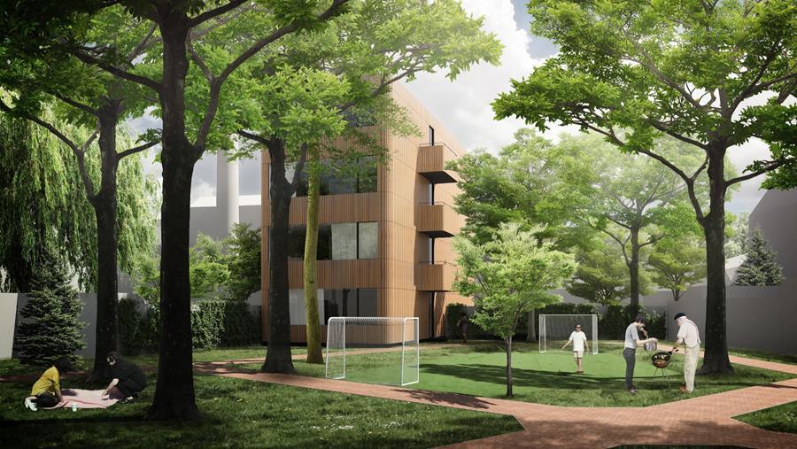PREMIER IMMEUBLE À APPARTEMENTS EN BOIS, NEUTRE EN CO2, À UTRECHT